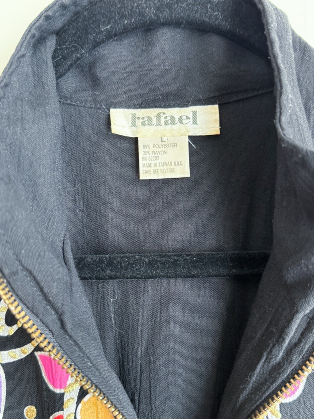 Vintage 80s Western Full Zip Rafael Art Deco Maxi Dress L - Picture 6 of 6